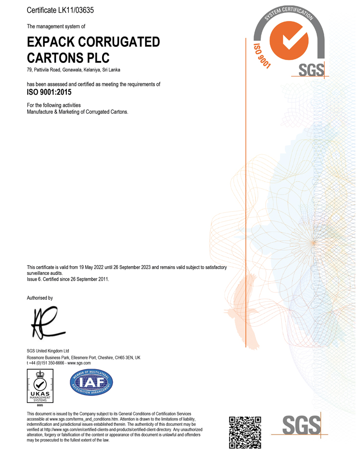 ISO 9001-2015 Quality Management System Certification