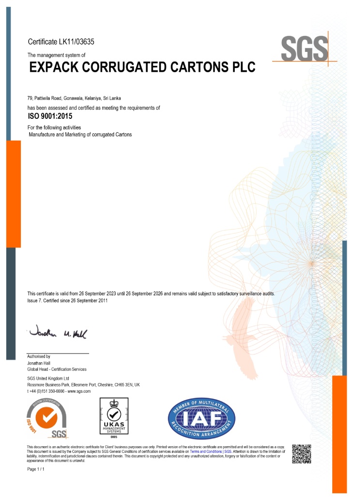 ISO 9001-2015 Quality Management System Certification